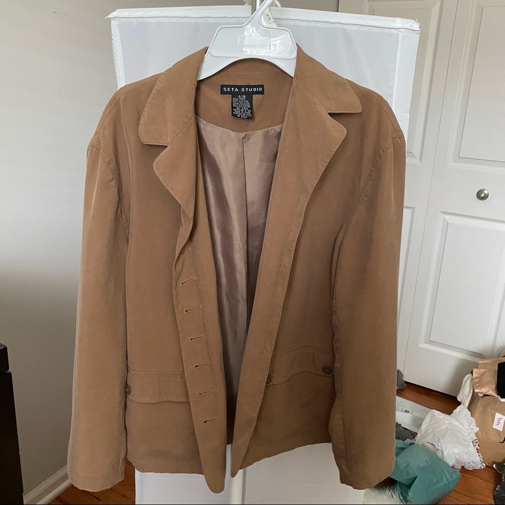 brown blazer jacket